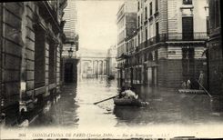 CPA Inondations De Paris Rue De Bourgogne