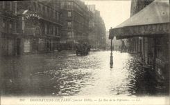 CPA Inondations De Paris Le Rue De La Pepiniere