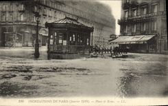 CPA Inondations De Paris Place De Rome