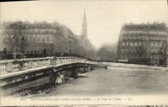 CPA Inondations De Paris Le Pont De l'Alma