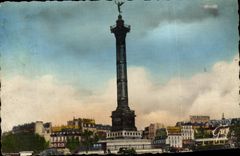 VINTAGE POSTCARD Paris In Its Wonders Places Bastille And Column Of July