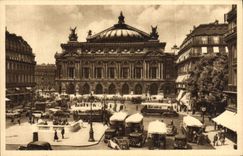 VINTAGE POSTCARD Paris While Strolling Place Of the Opera