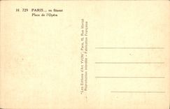 VINTAGE POSTCARD Paris While Strolling Place Of the Opera