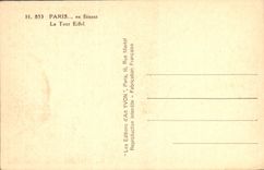 CPA Paris En Flanant La Tour Eiffel