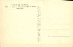 CPA Paris Et Ses Merveilles La Place Et L'Arc De Triomphe De l'Etoille