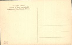 VINTAGE POSTCARD Any Paris Panorama Of the Bridge Alexandre III