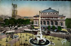 MODERN CARD Paris And Its Wonders Place Of Chatelet And Holy Tour Jacques