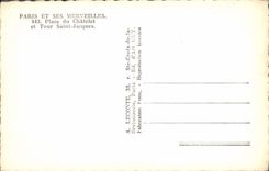 MODERN CARD Paris And Its Wonders Place Of Chatelet And Holy Tour Jacques