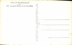 POSTAL MODERNA París y sus maravillas el puente D Iena y la torre Eiffel