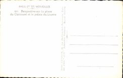 MODERN CARD Paris And Its Wonders View On the Place Of the Carousel And the Palate Of Louvre