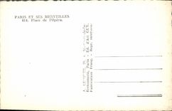 CPM Paris Et Ses Merveilles Place De L'Opera