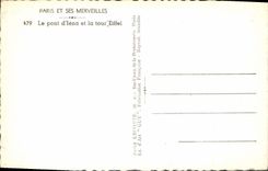 POSTAL MODERNA París y sus maravillas el puente de Iena y de la torre Eiffel