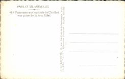 POSTAL MODERNA París y su panorama de las maravillas en el paladar De Chaillot vista de la torre Eiffel