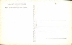 CPM Paris Et Ses Merveilles Cathedrale Notre Dame