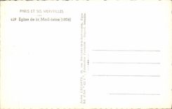 CPM Paris Et Ses Merveilles Eglise De La Madeleine