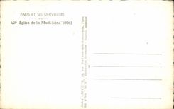CPM Paris Et Ses Merveilles Eglise De La Madeleine