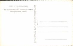 MODERN CARD Paris And Its Wonders Panorama On the Place Of Chatelet And the Law courts
