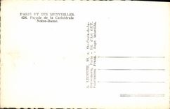 CPM Paris Et Ses Merveilles Facade De La Cathedrale Notre Dame