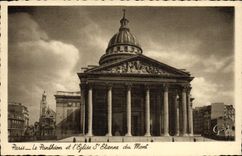MODERN CARD Paris the Pantheon And the Church St Etienne Of the Mount
