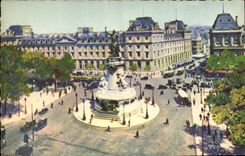 CPA Paris En Flanant Place De La Republique 