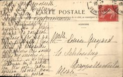 POSTAL Versalles de la VENDIMIA el parque del piso del castillo del agua el Loire