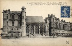 CPA Saint Germain En Laye Le Chateau Facade Sud Ouest et la place Maurice Berteaux