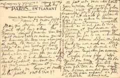 VINTAGE POSTCARD Paris While Strolling Chimore Of Notre Dame And the Seine Vault