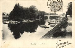 VINTAGE POSTCARD Neuilly the Bridge