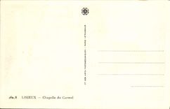 CPA Lisieux Chapelle Du Carmel