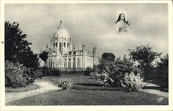 VINTAGE POSTCARD Lisieux View On the Basilica