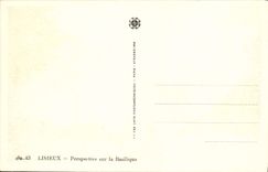 VINTAGE POSTCARD Lisieux View On the Basilica