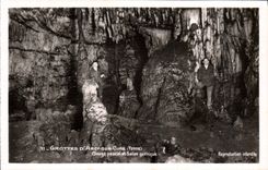 VINTAGE POSTCARD Gropttes D' Arcy On Cure Candle Pascal And Gothic Salon