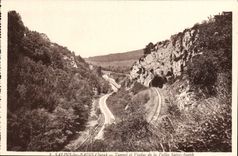 VINTAGE POSTCARD Saline Les Bains Tunnel And Holy Viaduct Of the Valley Joseph