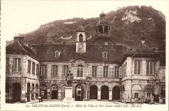 VINTAGE POSTCARD Saline Les Bains Town hall And Extremely Holy Andre