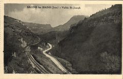 VINTAGE POSTCARD Saline Les Bains Valley St Joseph