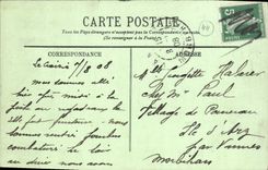 POSTAL Croisic de la VENDIMIA la torre de la iglesia