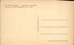 VINTAGE POSTCARD St Denis Abbey Of St Denis Tomb Of King Dagobert Ler