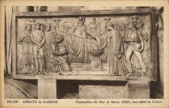 VINTAGE POSTCARD Abbey St Denis Funeral Of Due De Low Berry Relief De Cortot