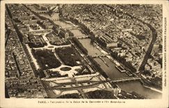 Opinión de París de la POSTAL de la VENDIMIA del Seine de la armonía en la isla St. Louis