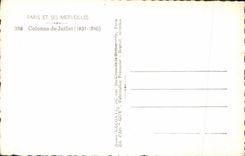 MODERN CARD Paris And Its Wonders Column Of July