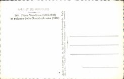 MODERN CARD Paris And Its Wonders Place Vendome And Colonne Of the Large army