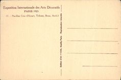 CPA Exposition Internationale Des Arts Decoratifs Paris 1925 Pavillon Cres