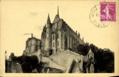 CPA Abbaye Du Mont Saint Michel La Merveille Vue Des Remparts
