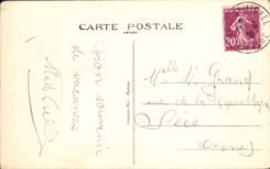 VINTAGE POSTCARD Mont Saint Michel the Statue of the archangel Saint Michel by Fremiet