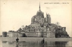 CPA Mont Saint Michel Cote De l'Est Pecheurs Peche