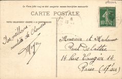 VINTAGE POSTCARD Cheniers the Monument Militaria Canon