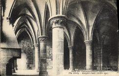 VINTAGE POSTCARD Mont Saint Michel Room Of the Knights