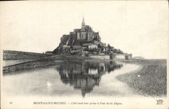 CPA Mont Saint Michel Cote Sud Vue Prise A L'Est De La Digue