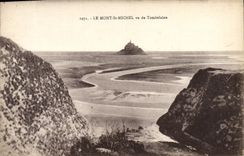 VINTAGE POSTCARD the Mount St Michel Seen De Tombelaise