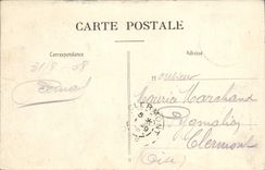 VINTAGE POSTCARD Rheims Sube Fountain